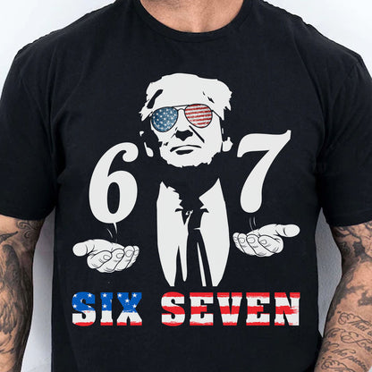 Six Seven Trump Meme Sweatshirt, Funny Political Trump 6 7 Shirt, Six Seven Viral Meme Tee 683599