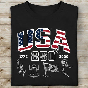 4th of July Shirt | USA 250 Years Dark Shirt | Independence Day T-Shirt | 250th Anniversary Tee 684458