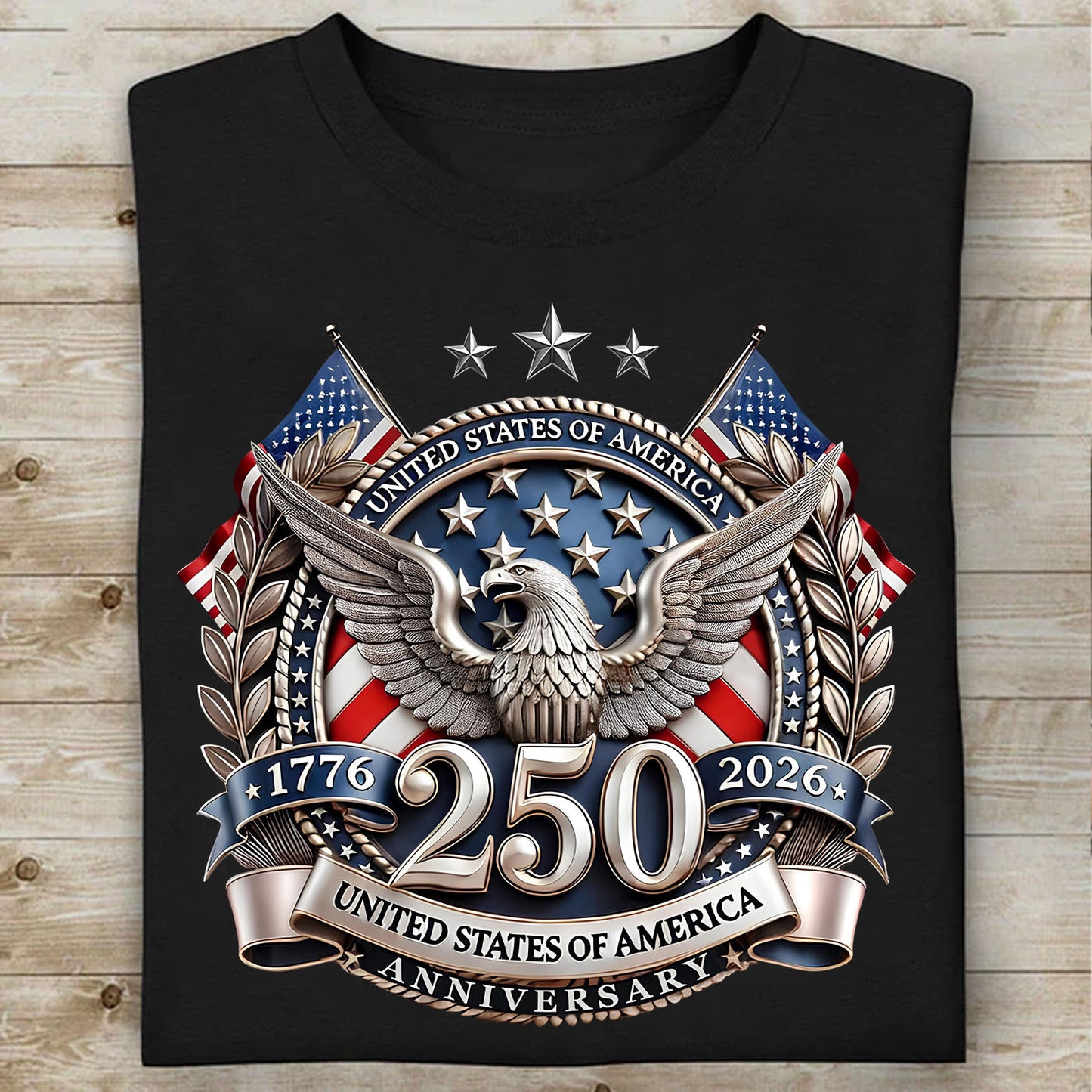 250 Years USA Shirt | Happy 250th Anniversary T-Shirt | Patriotic 4th Of July 1776–2026 Tee 684242
