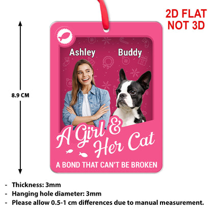 Personalized Dog Cat Pet Photo Has Unbreakable Bond Toy Box Acrylic Ornament | Custom Pet Photo Ornament 683707