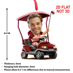 Custom Photo Golfer Acrylic Ornament | Personalized Golf Ornament | Christmas Gift for Golf Lovers 683700