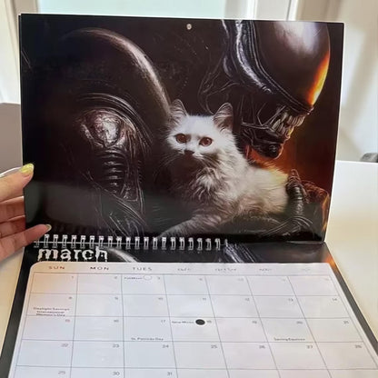 Horror Movie Cats 2027 Wall Calendar, Michael Myers & Spooky Cat Calendar, Horror Fan Gift 686322 WFD