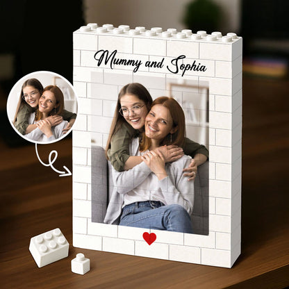 Custom Photo Mummy and Me Building Brick Blocks | Personalized Brick Photo Block Gift for Mother’s Day 684305