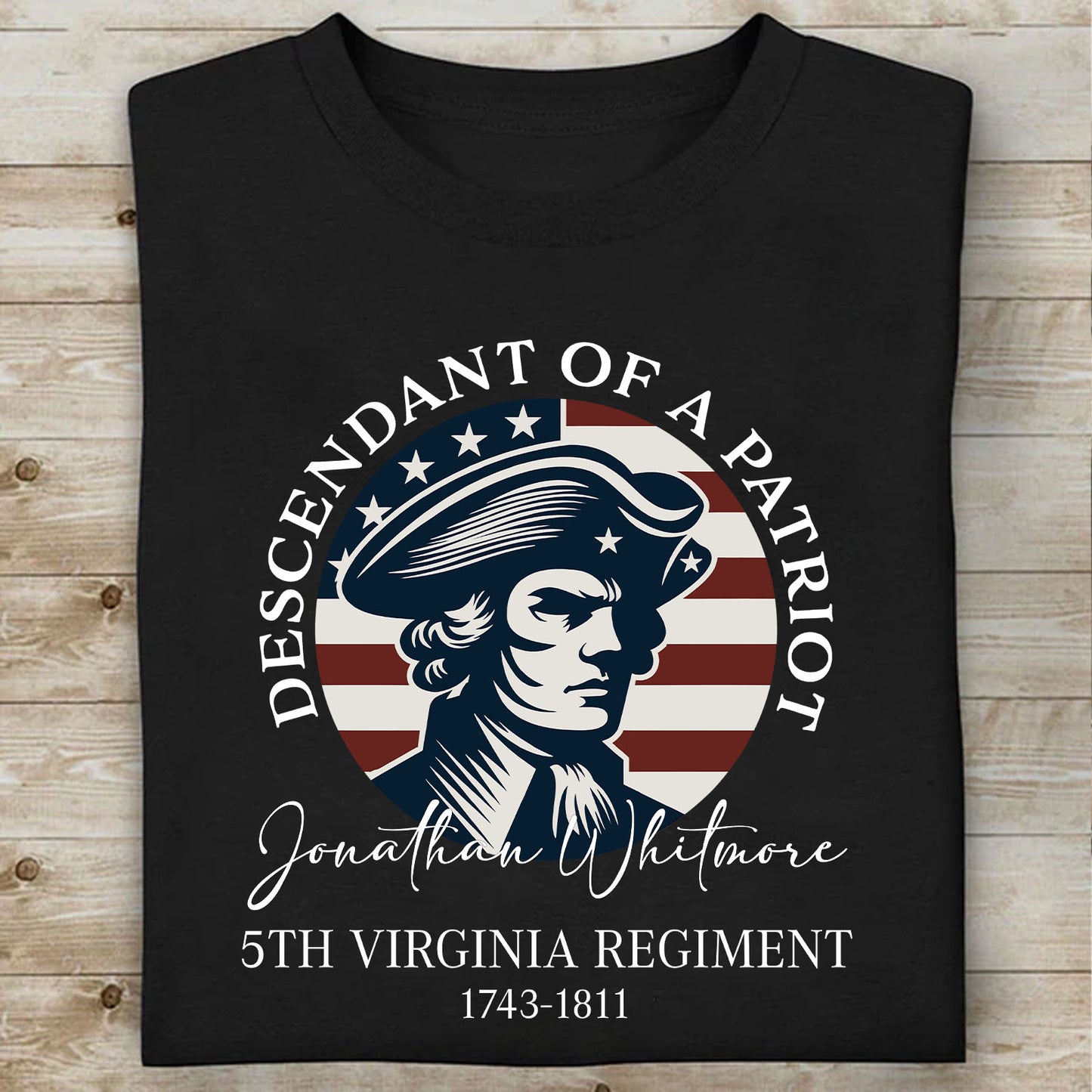 Custom Name Descendant of a Patriot Shirt | 250 Years USA Anniversary | 4th of July 1776–2026 Tee 684420