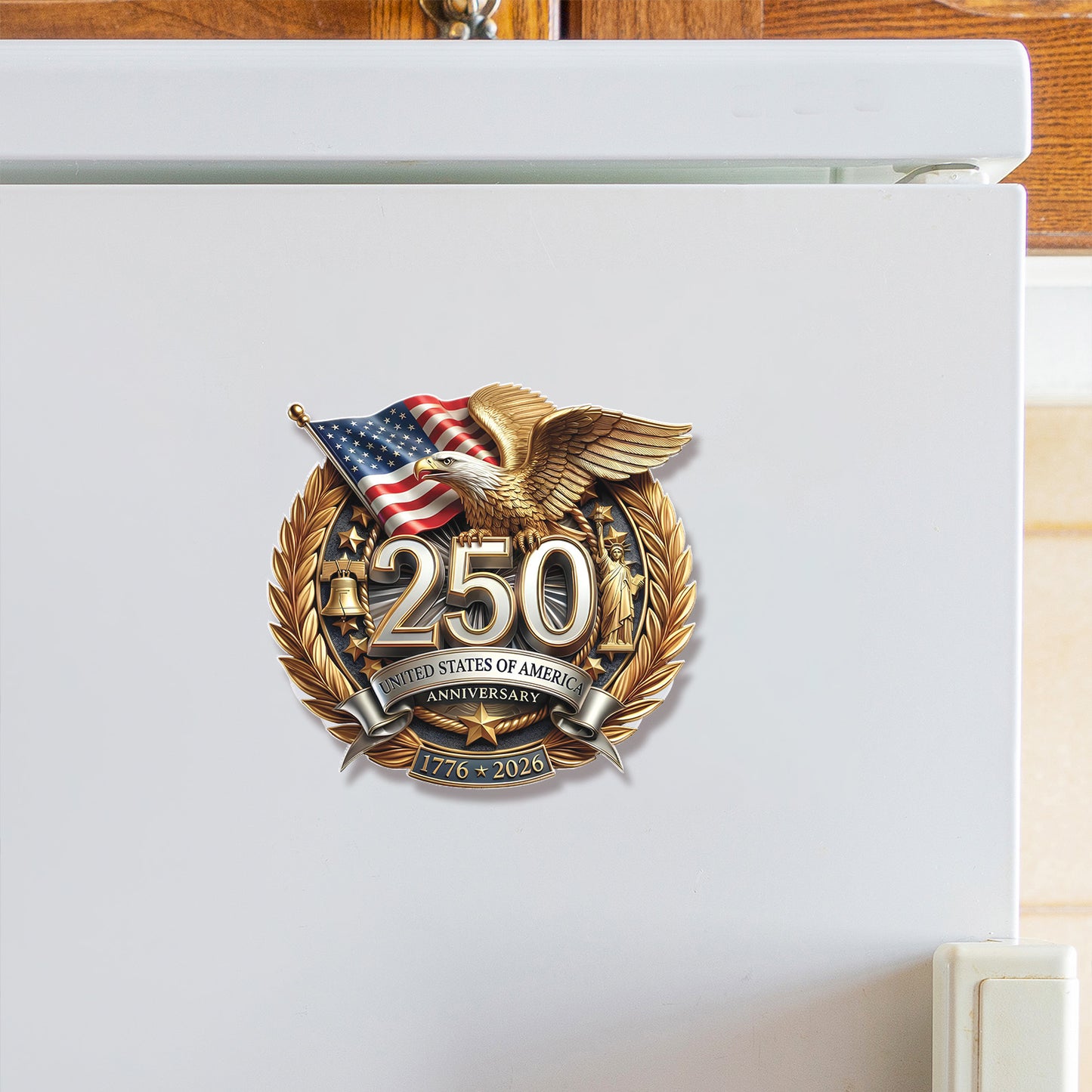 250 Years USA Anniversary Fridge Magnet | Patriotic Eagle US Flag 1776–2026 Fridge Magnet 684246