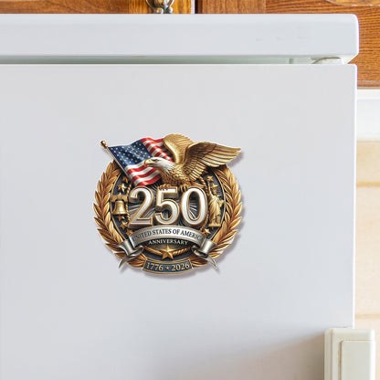 250 Years USA Anniversary Fridge Magnet | Patriotic Eagle US Flag 1776–2026 Fridge Magnet 684246