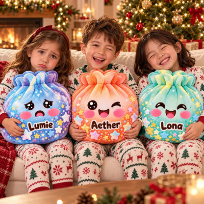 Personalized Starry Dumpling Pillow, Custom Name Squishy Plush Cushion, Christmas Gift for Kids 686905 WFD