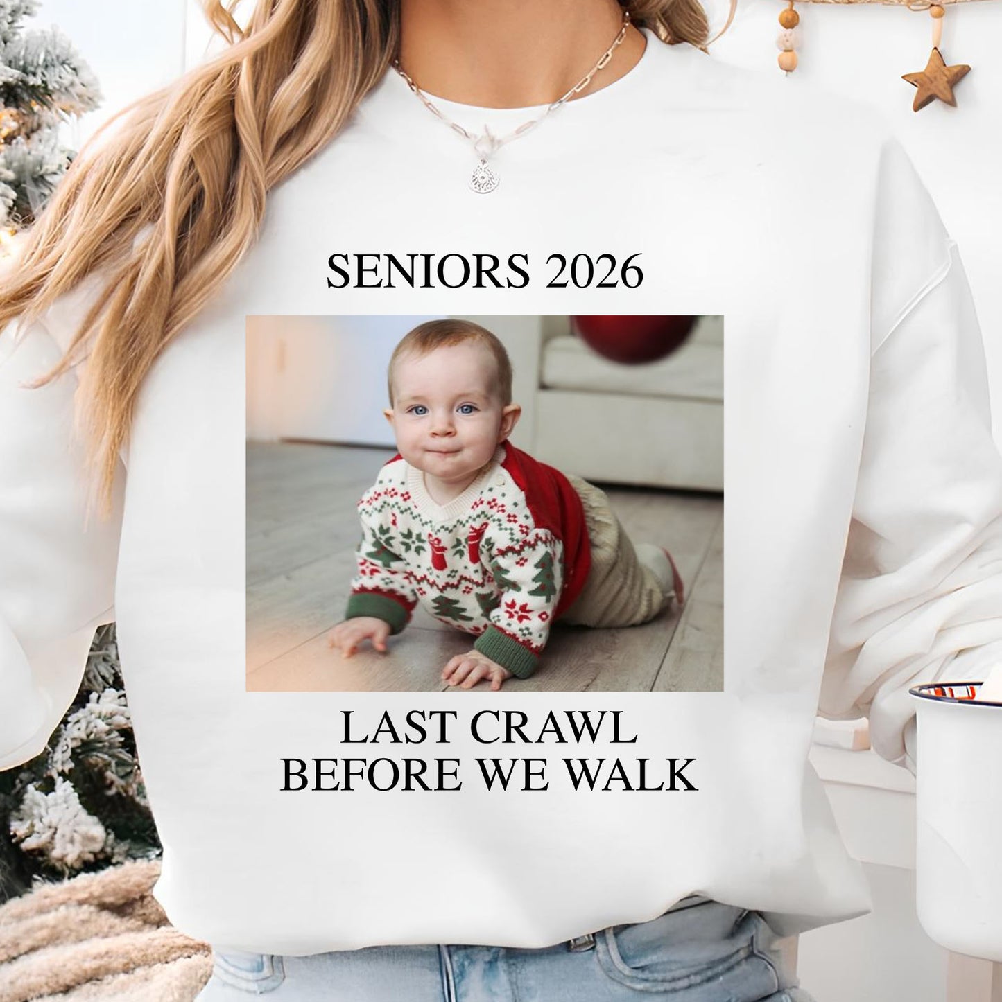 Custom Photo Last Crawl Before We Walk Grad Tee, Seniors 2026 Personalized Graduation Shirt 684747