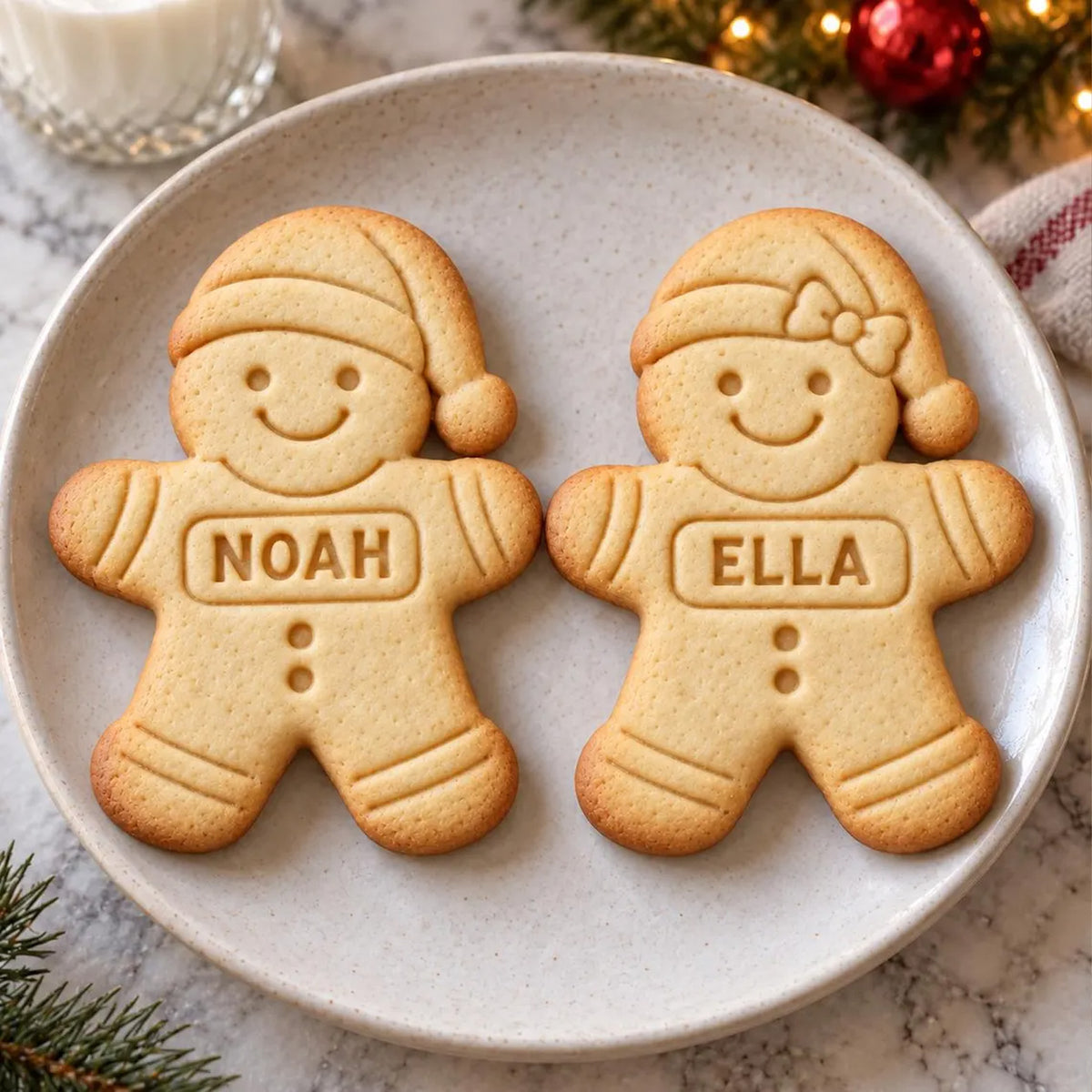 Personalized Gingerbread Cookie Cutter & Stamp, Custom Name Christmas Baking Tool, Holiday Gift for Bakers 686985 WFD