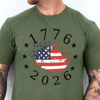 USA 250 Years 1776–2026 Shirt | Patriotic US Flag 4th of July Tee | Independence Day T-Shirt 684325