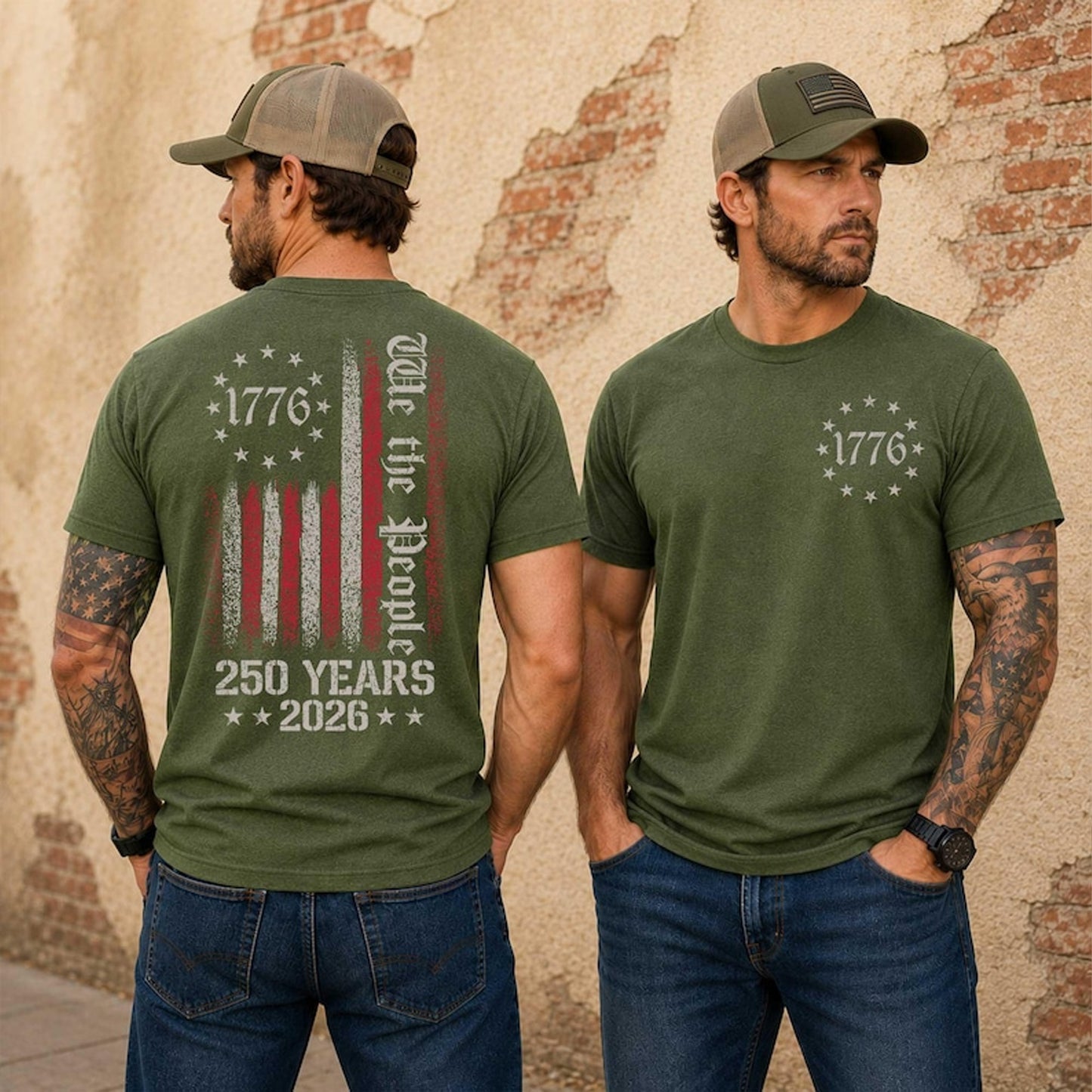 We The People 250 Years Pocket & Back Shirt, 1776–2026 Patriotic Flag Tee, Veteran 4th of July Gift 685275 WFD