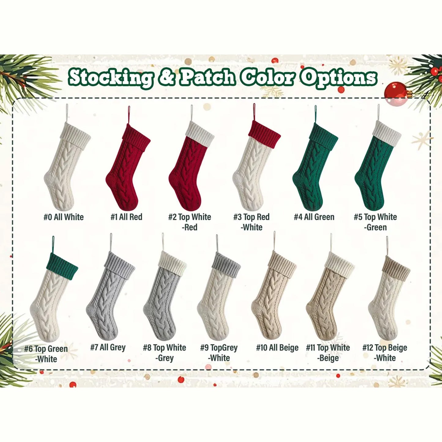 Personalized Christmas Stocking with Engraved Leather Name Patch, Custom Family Dog Pet Stocking Gift 685979 WFD