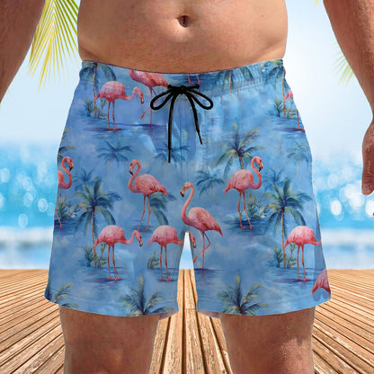 Funny Men’s Fake Butt Swim Trunks, Tropical Beach Shorts, Gag Gift for Husband Dad Boyfriend 685884
