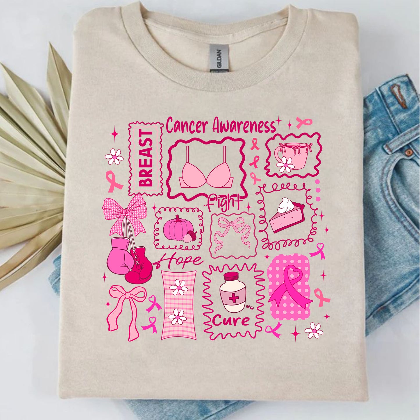 October We Wear Pink, Breast Cancer Awareness Shirt, Pink Ribbon T-Shirt, Fight Breast Cancer Warrior, Pink Out 683314-1