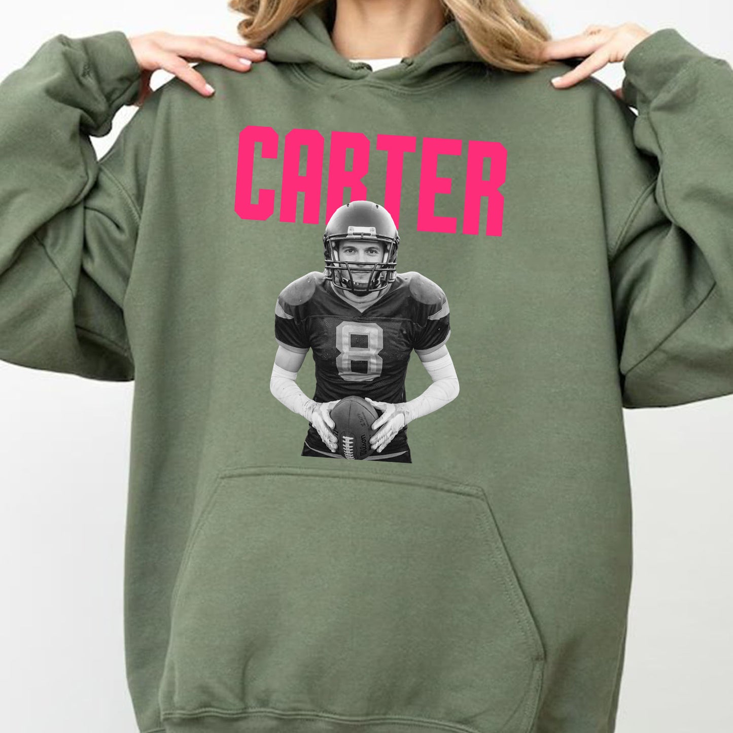 Personalized Football Mom Shirt, Custom Photo & Name Tee, Football Game Day Mom Gift 686201