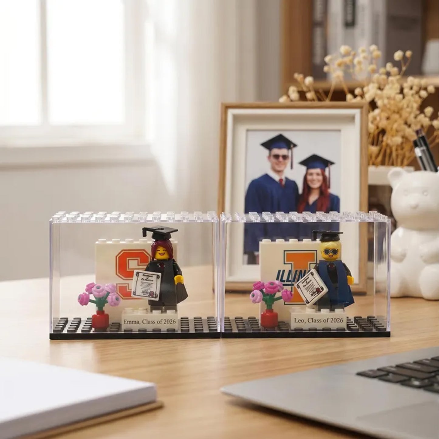 Personalized Class of 2026 LEGO Keepsake, Custom Graduate Brick Mini Figure with Photo Gift 685021