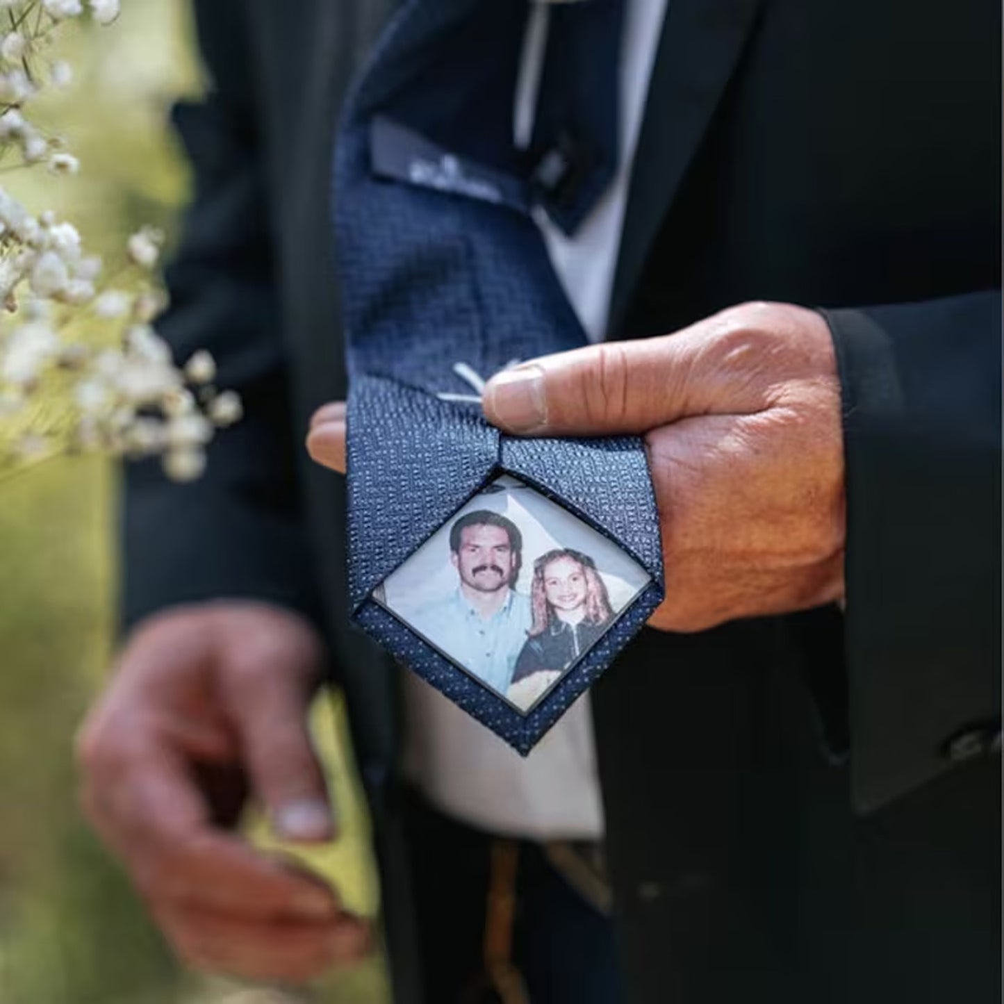 Custom Photo Patch for Tie | Personalized Tie Patch for Dad | Father of the Bride Gift 684696