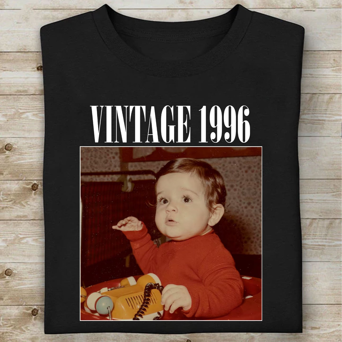 Custom Photo Vintage Shirt | Personalized Name Picture T-Shirt | Unique Birthday Gift 684266