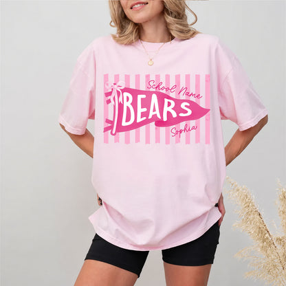 Personalized School Mascot Comfort Colors Shirt, Custom School Spirit Tee, Preppy Game Day Shirt 685703