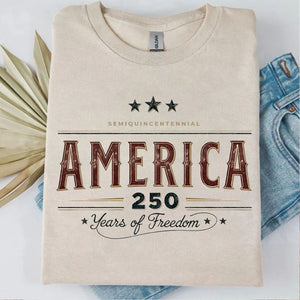 Retro USA 250 Years Anniversary Shirt | 250 Years of Freedom Tee | Patriotic 4th of July Shirt 684617
