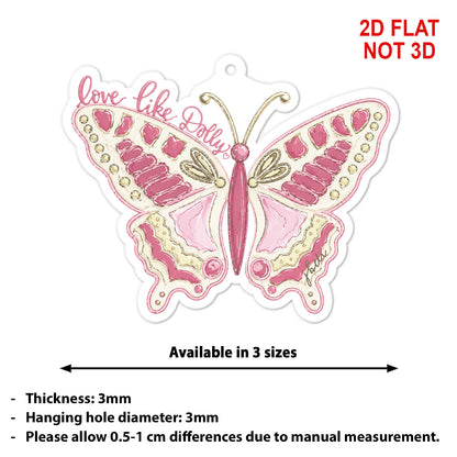 Dolly Parton Acrylic Ornament, Love Like Dolly Butterfly Christmas Ornament, Country Music Fan Gift 686190