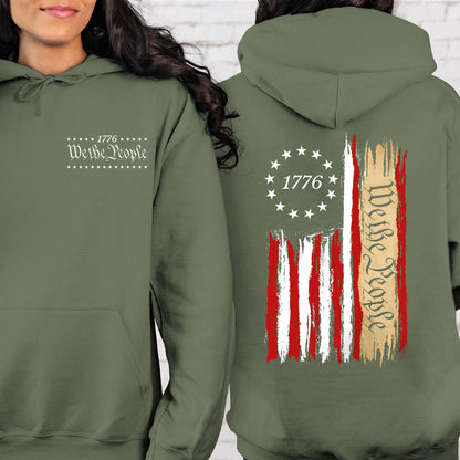 250 Years We The People 1776 Pocket & Back Shirt, Patriotic US Flag Tee, Independence Day 4th of July Shirt 684756