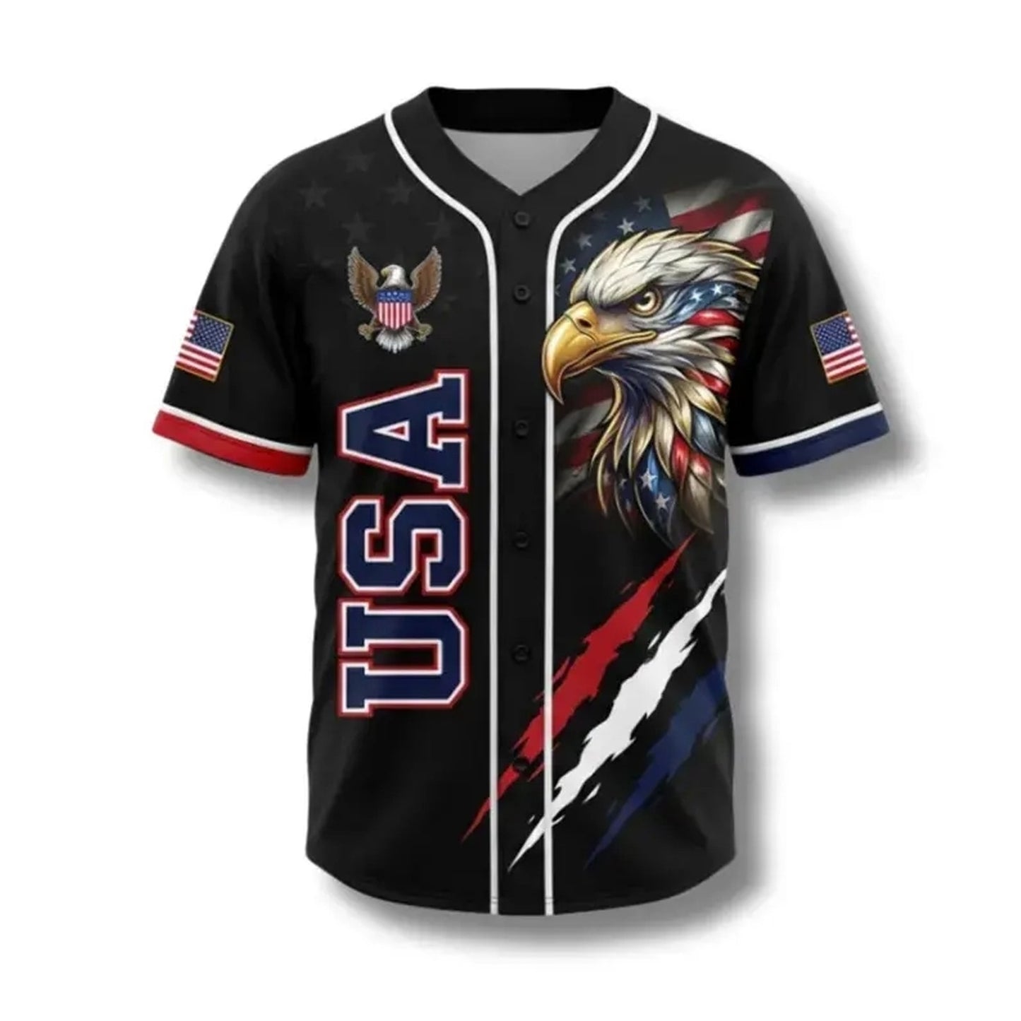 250 Years Of America Baseball Jersey, Patriotic USA Eagle Jersey Shirt, Independence Day USA Jersey 685325 WFD