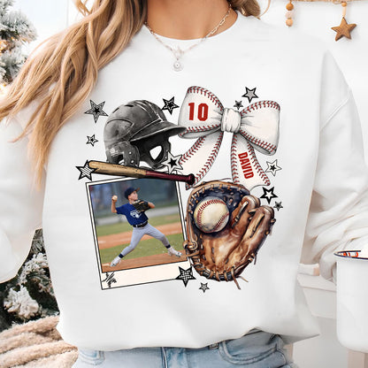 Custom Photo Baseball Mom Shirt | Personalized Baseball Player Tee | Custom Name Baseball Mom Gift 684508