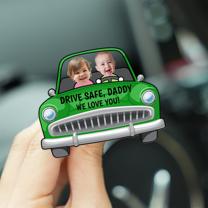 Personalized Baby Face Car Visor Clip, Custom Kid Photo Drive Safe Daddy Visor Clip, Father's Day Gift 685047