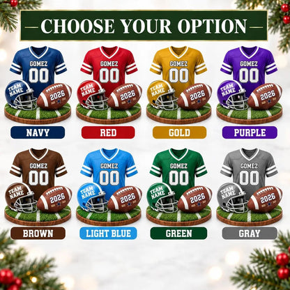 Personalized American Football Acrylic Ornament, Custom Name Number Team Christmas Ornament Gift 686395