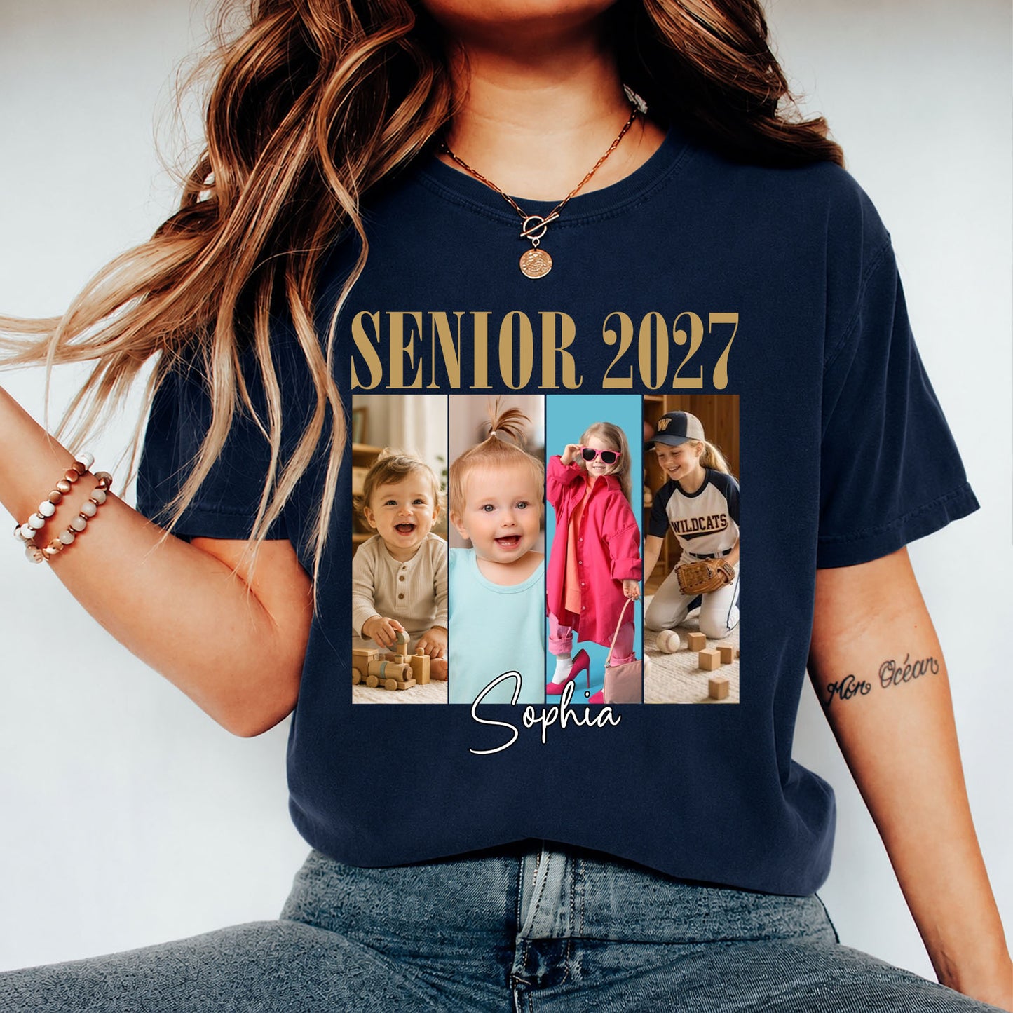 Custom Photo Senior 2027 Shirt, Personalized Class of 2027 Graduation Tee, Senior Keepsake Gift 685724