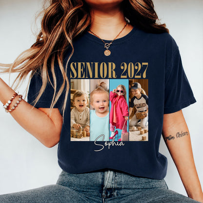 Custom Photo Senior 2027 Shirt, Personalized Class of 2027 Graduation Tee, Senior Keepsake Gift 685724