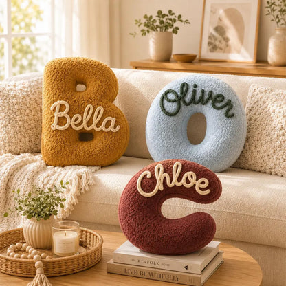 Personalized Letter Pillow, Custom Name Alphabet Cushion, Kids Nursery Room Decor, Birthday Gift 686352 WFD