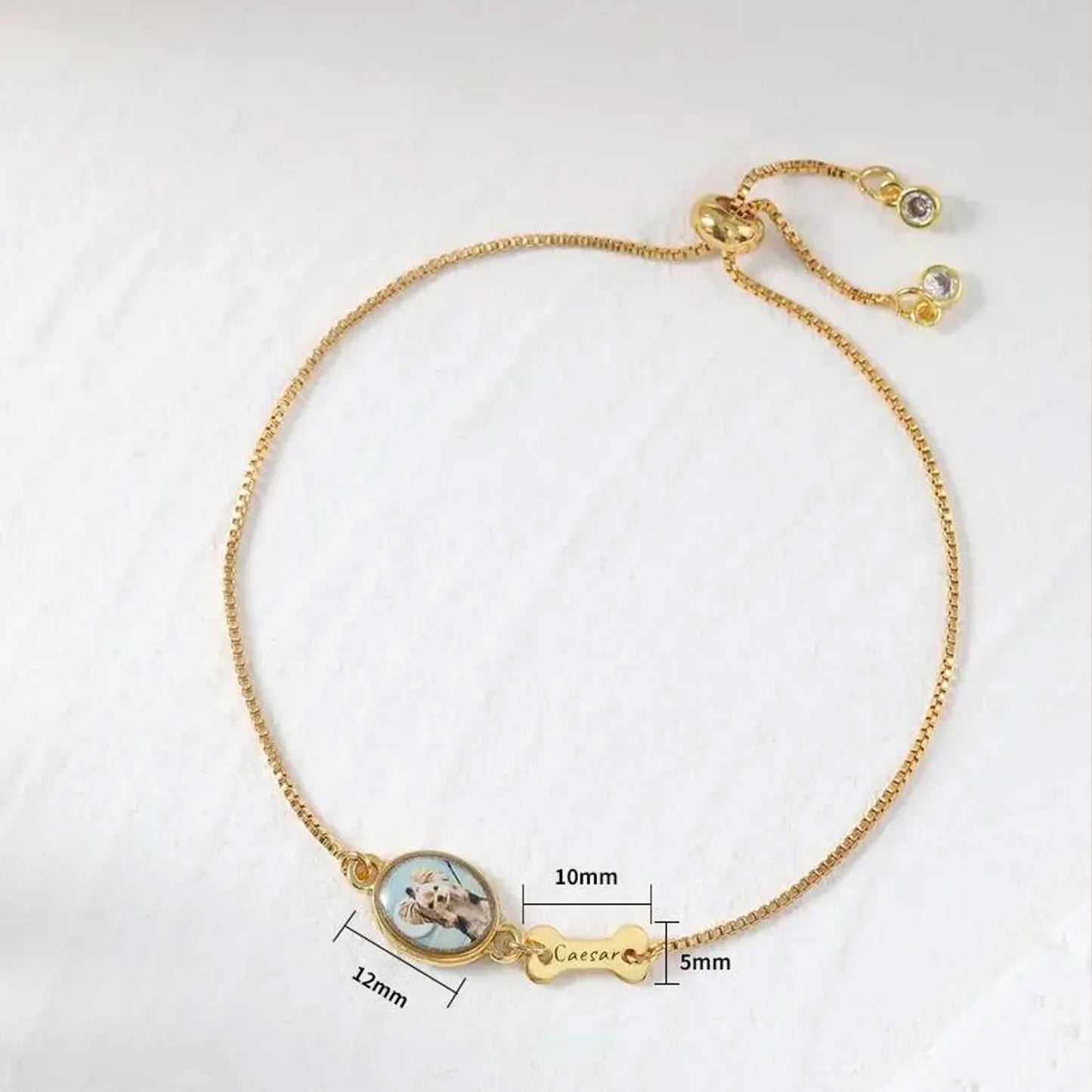 Personalized Pet Photo Bracelet, Custom Engraved Name Bracelet, Dog & Cat Memorial Gift, Pet Loss Keepsake 685514 WFD