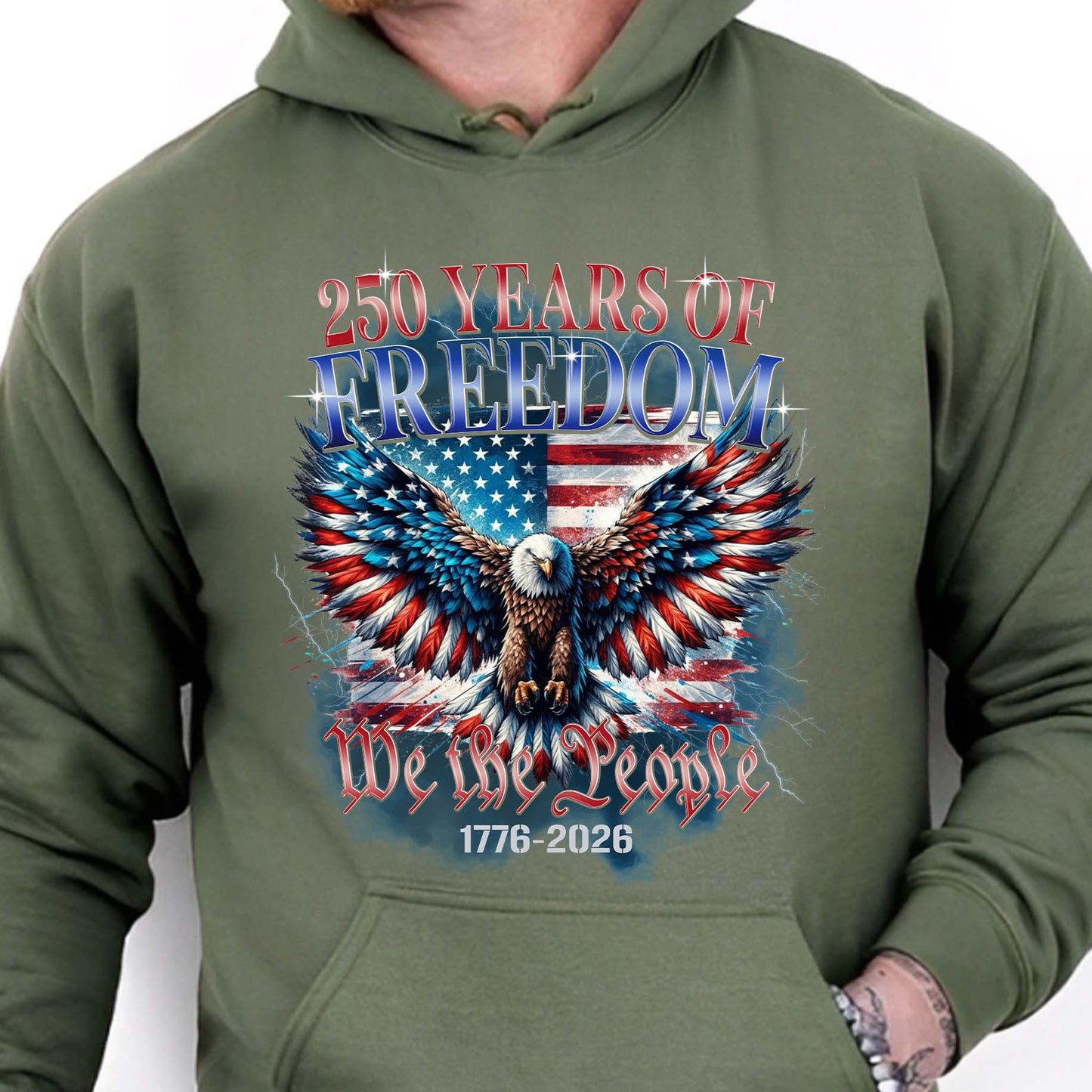 250 Years of Freedom Shirt | We The People 1776–2026 T-Shirt | Patriotic 4th of July Eagle US Flag Tee 684127
