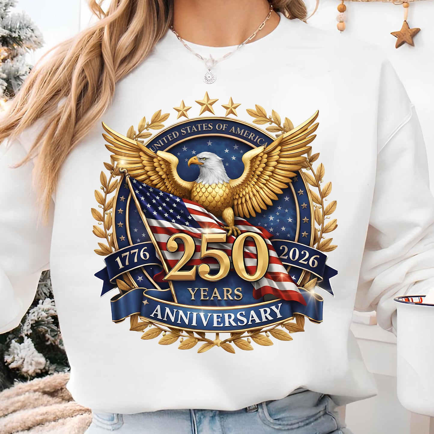 USA 250 Years Anniversary Shirt, 4th of July 1776–2026 Sweatshirt, Patriotic Eagle US Flag T-Shirt 684223