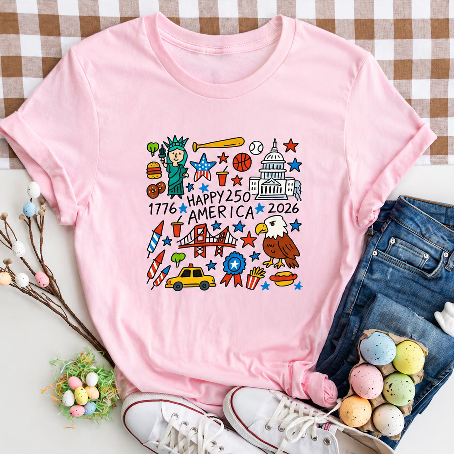 USA 250 Years Anniversary Kids Shirt, 1776-2026 Patriotic Tee, America 250th Anniversary Shirt 685102