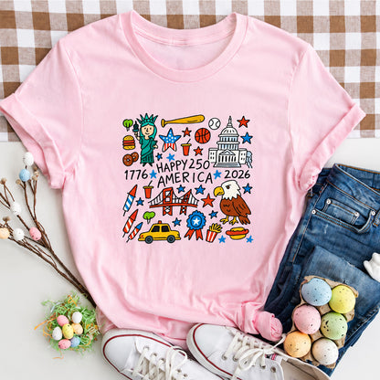 USA 250 Years Anniversary Kids Shirt, 1776-2026 Patriotic Tee, America 250th Anniversary Shirt 685102