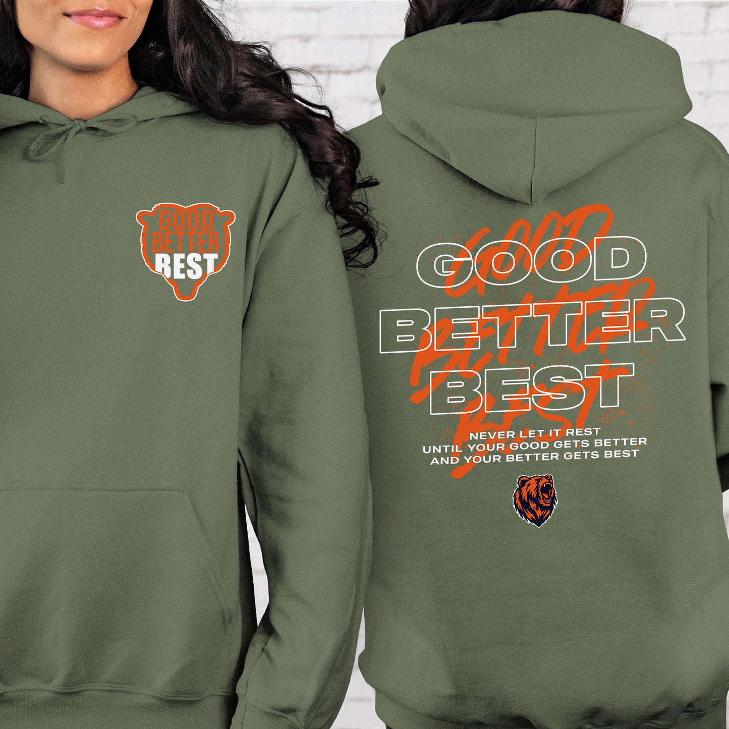 Chicago Football Good Better Best Shirt, Bear Down Hoodie, Chicago Sports Pocket & Back Shirt 684148