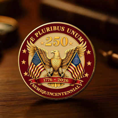 USA 250th Anniversary Commemorative Coin, Liberty Bell & Eagle Challenge Coin 685829