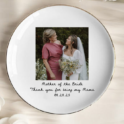 Custom Photo Jewelry Dish for Mum | Personalized Name Ceramic Trinket Tray | Mother's Day Gift 684309 WFD