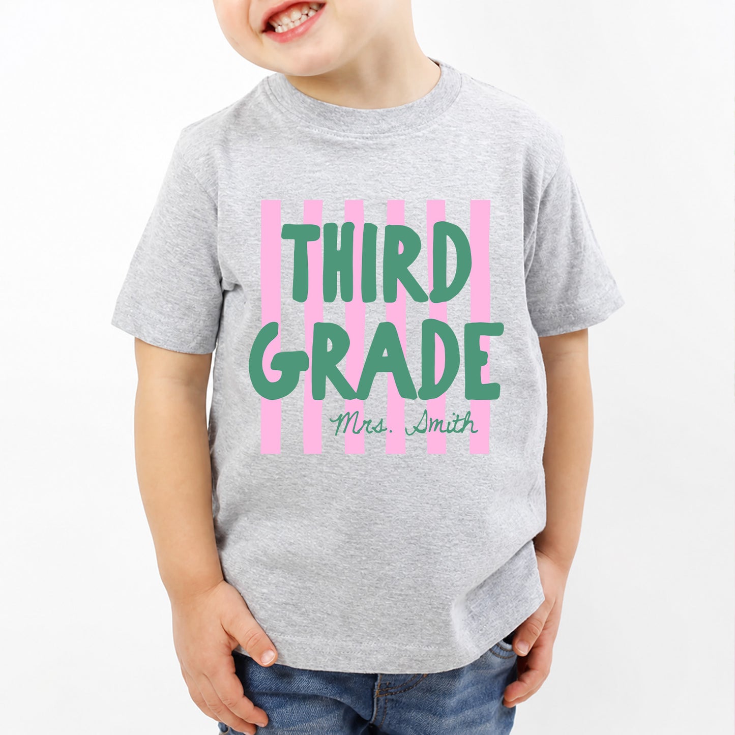Custom Back to School Kids Shirt, Personalized Grade Level Tee, First Second Third Fourth Fifth Grade Tee 685487