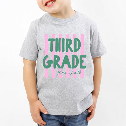 Custom Back to School Kids Shirt, Personalized Grade Level Tee, First Second Third Fourth Fifth Grade Tee 685487