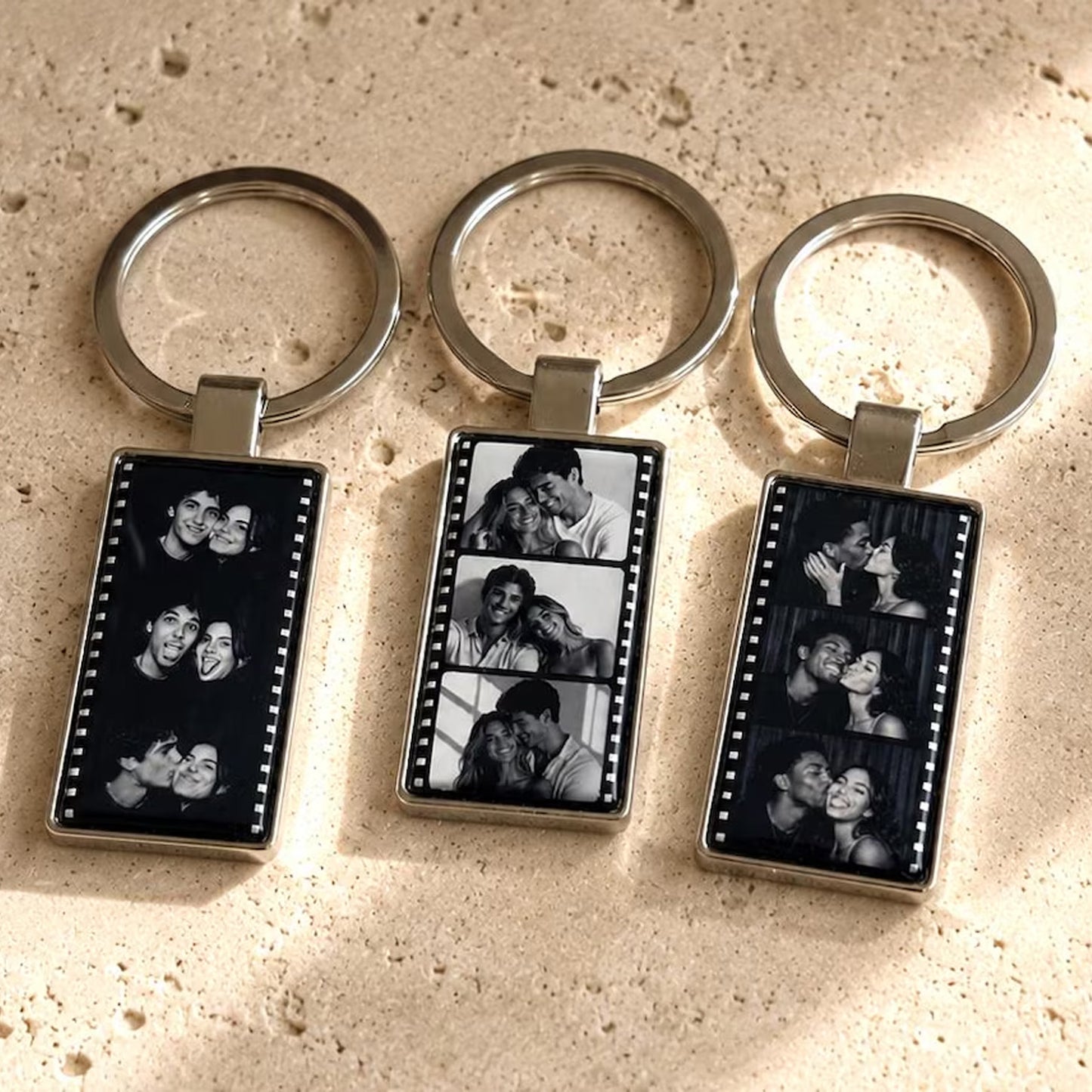 Personalized Film Strip Photo Metal Keychain, Custom Photo Booth Keychain, Anniversary Gift 685776 WFD