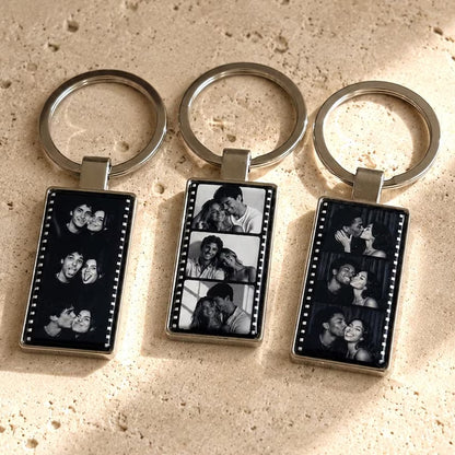 Personalized Film Strip Photo Metal Keychain, Custom Photo Booth Keychain, Anniversary Gift 685776 WFD