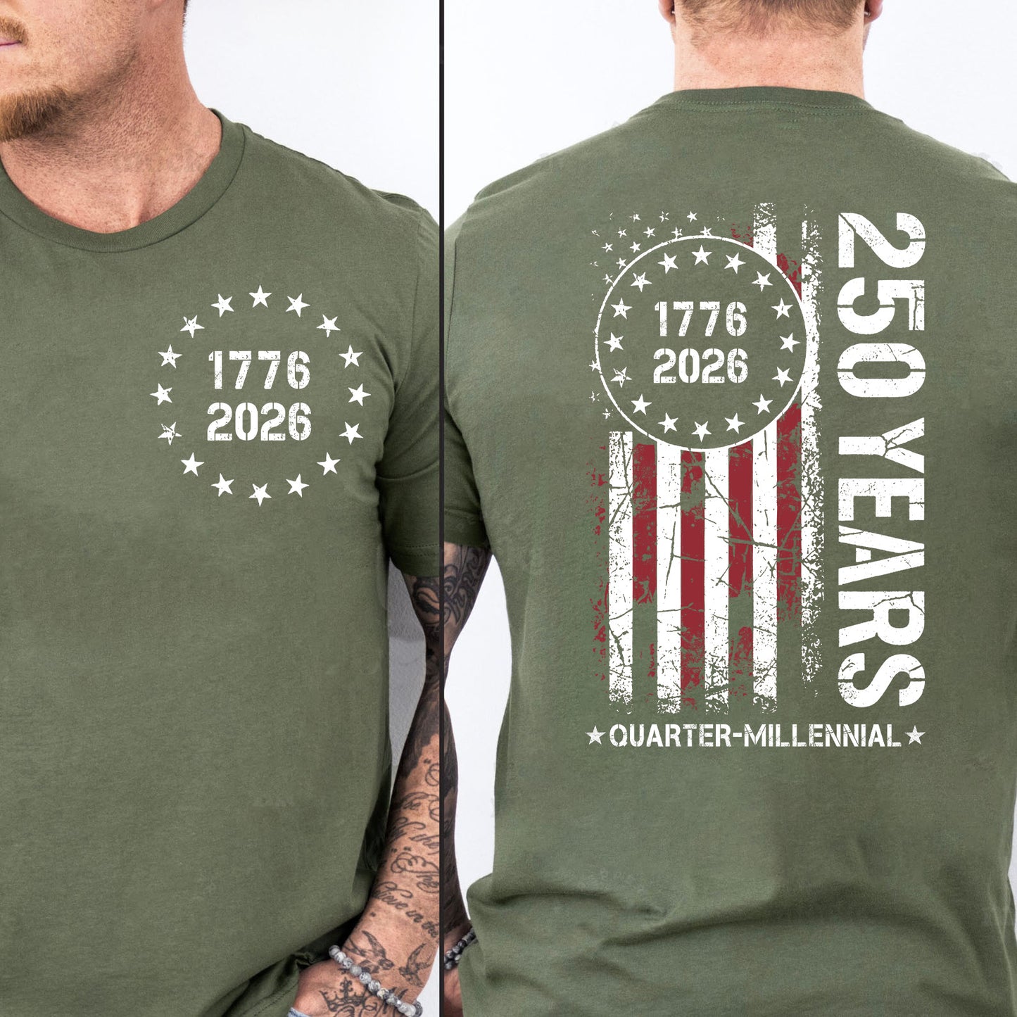 250 Years Anniversary Shirt, 1776–2026 USA T-Shirt, Patriotic American Flag Shirt, 4th of July Pocket & Back Shirt 684079