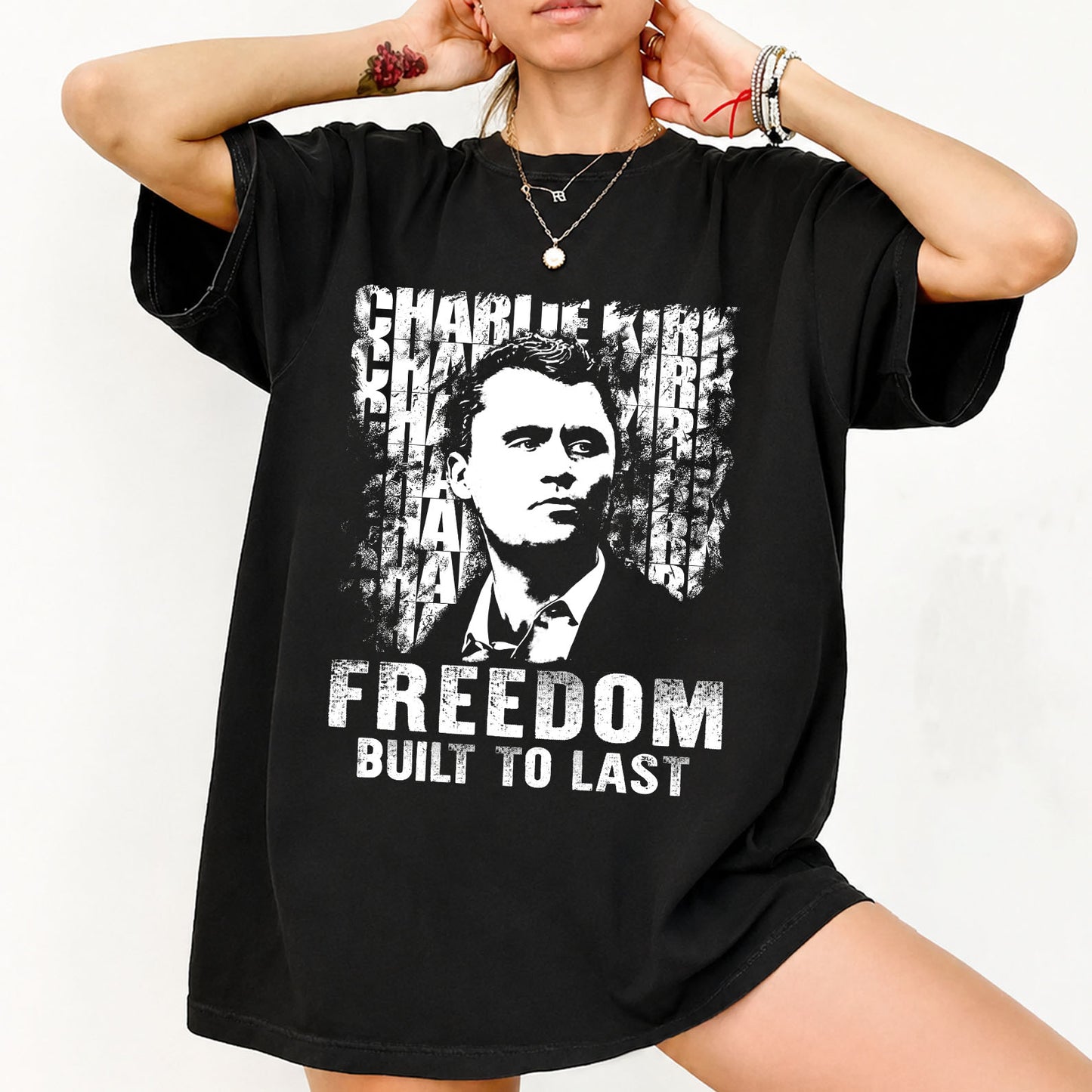 Charlie Kirk Freedom Built to Last Shirt, Charlie Kirk Memorial T-Shirt, Patriotic Tribute Tee 686009