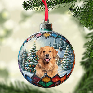Christmas Dog Photo Acrylic Ornament | Personalized Custom Dog Cat Pet Photo Ornament 683453