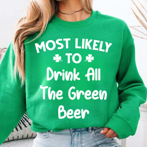 Custom St. Patrick’s Day Shirt | Personalized Most Likely to T-Shirt | Funny Patrick’s Day Party Tee 684314