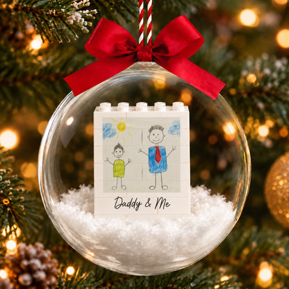 Custom Photo Family Lego Bauble Ornament, Personalized Family Picture Christmas Ornament Gift 686281 WFD
